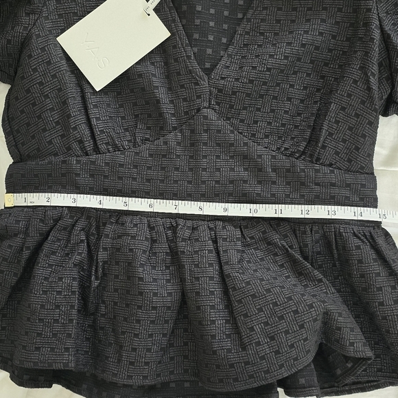 YAS Black Puff Sleeve Blouse Size S - Picture 10 of 10